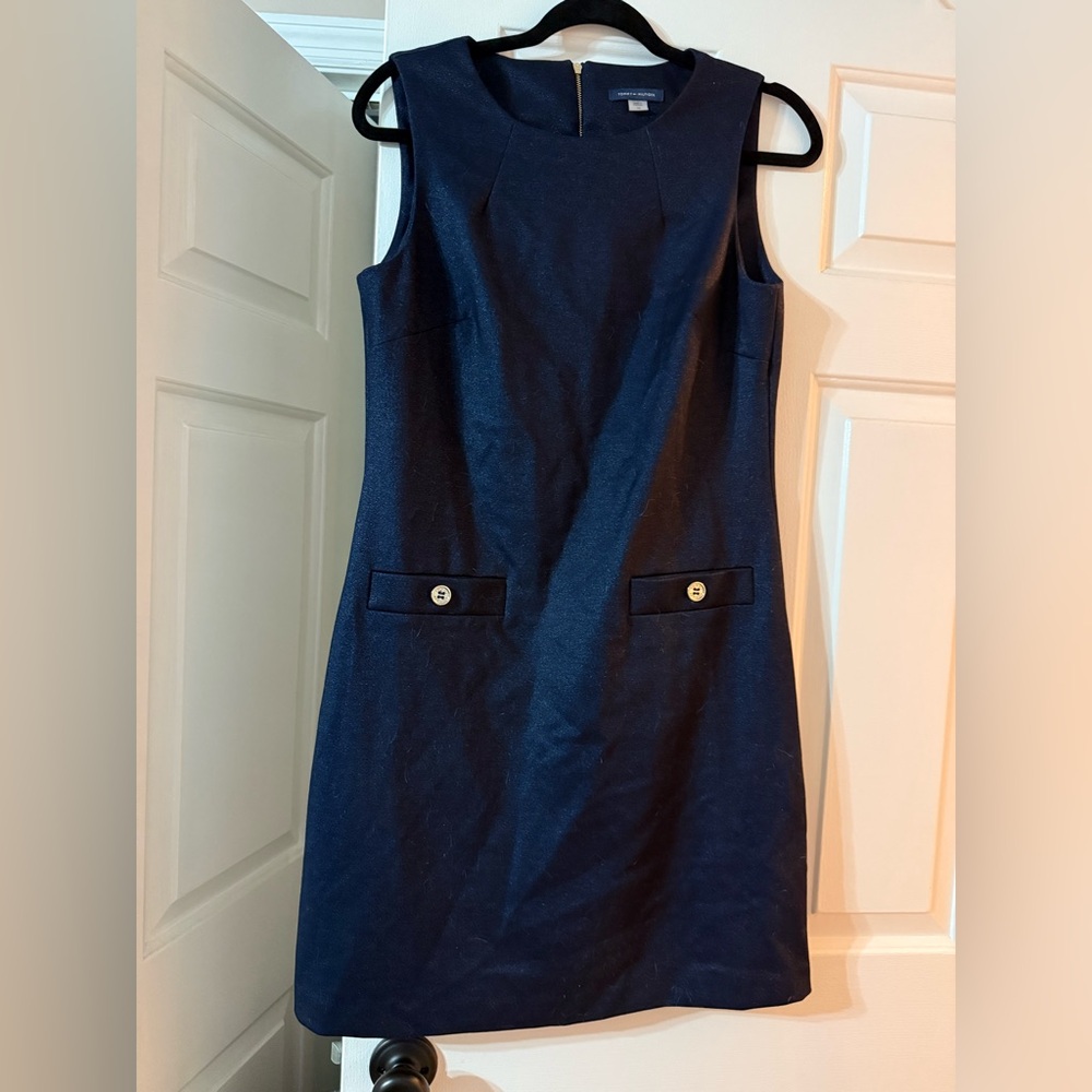 *Worn Once* Tommy Hilfiger Blue Sleeveless Mock Neck Sheath Dress